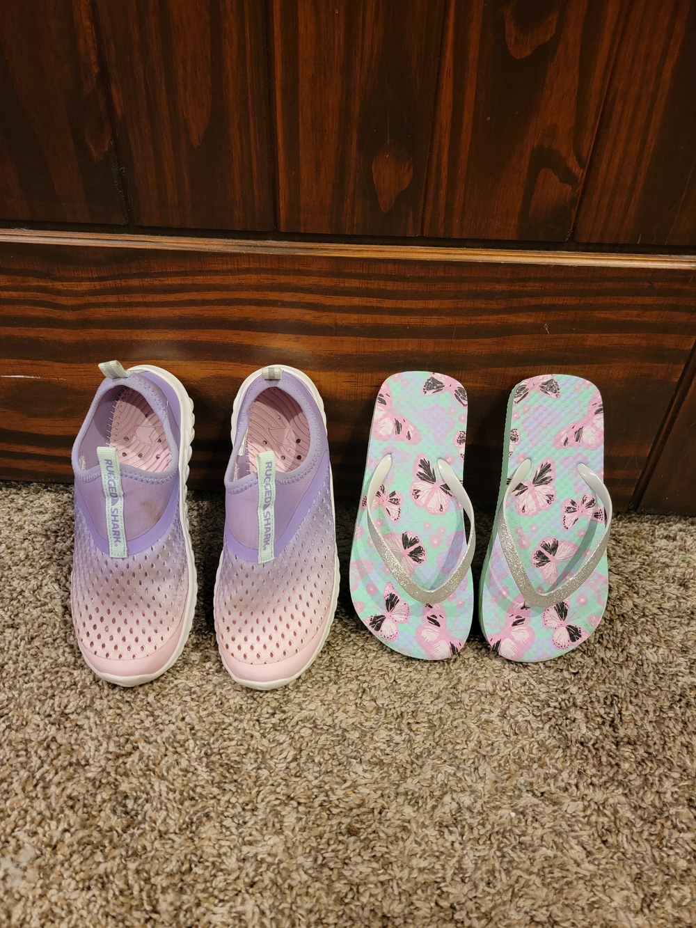 Kids Lavender & Pink Water Shoes – Slip-On Mesh Aquatic Shoe Bundle